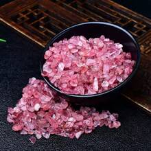 Pierres de quartz de fraise naturelles, puces pour la décoration maison DIY, cristaux de démagnetisation Feng Shui, remplissage de vase et de pot, substrat de petit aquarium, décoration de maison, décoration de chambre, vase à fleurs, vase en verre