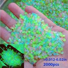 10pcs/50pcs/200pcs/500pcs/1000pcs Colorful Luminous Pebble Stones, Aquarium Decor, Glow-In-The-Dark Artificial Glowstone, Landscape Decoration, Garden Path, Aquarium Gravel (Random Color Shipped)