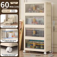 5/4/3/2/1 Layer Foldable Wardrobe, Multi-Layered Storage Cabinet, Multi-Function Storage Box, Transparent Door, Easy Assembly Plastic Storage Shelf