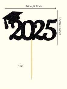 1 件/10 件毕业帽 2025 纸质蛋糕装饰，祝贺 2025 届毕业派对蛋糕装饰品