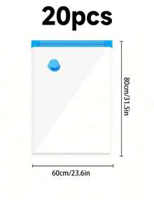 20pcs/1pc Vacuum-Sealed Bags, Travel Accessories, Vacuum Bags, Travel Essentials, Vacuum Storage Bags, Travel Essentials, Storage Bags, Cruise Essentials, Organization And Storage, Bedroom