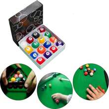 16 Stück Harz Billardkugeln Tisch Zubehör Ersatz Heim Spiel Erholung Spiele Billard Pool Kugel Set Pool Queue Kugeln Komplettes Set für Hotels (Zufällige Farbe)