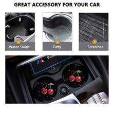 2 pièces Dessous de verre de voiture motif nœud papillon, tapis de voiture antidérapant, élégant et , séchage rapide