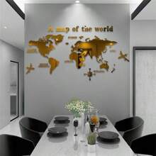 1 pieza Decoración de pared de espejo acrílico con efecto de rompecabezas a la moda, tamaño 120*60cm, adhesivo 3D, arte de pared para realzar el espacio y crear un efecto visual brillante y elegante. Adecuado para decoración en sala de estar, dormitorio, fondo de sofá, estudio, oficina y talla grande