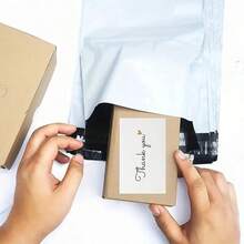 50 张英文光面感谢卡，适合生日、婚礼、小型企业和网上商店包装插页，适合所有场合，3.5 X 2.1 英寸 - 均碼 - 查看 3