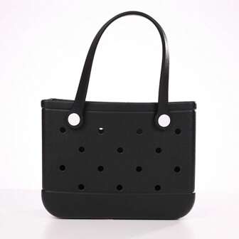 Miniso Classic Style Holes Handheld Bag - Casual Outings,An Eye-Catching Item For Everyday Travel, Lunch Bags For Girls Suitable Size Cute Bento Bags With Handle Beach Bag Waterproof