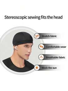 Musion Doublure de casque en maille absorbante de la transpiration, calotte crânienne à séchage rapide, Bonnet de sport pour coureur, motocycliste