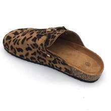Open-Toe Comfortable Wooden Clogs With Adjustable Buckle And Ergonomic Insole - LEOPARD - View 4