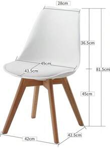 ALBATROS Esszimmerstühle 4er Set AARHUS, Weiss - Beine aus Buche Massiv-Holz, Skandinavisches Retro-Design, bequemer Schalenstuhl - Eleganter Küchenstuhl, Stuhl Esszimmer für Esstisch