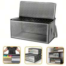 1pc Clear Window Large Capacity Storage Bag, Foldable Comforter Storage Box For Closets, Dust Cover Garment Packing Bag For Moving, Dorms And Rental Spaces