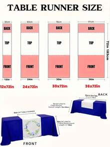 1pc Customized Linen Table Runner, Personalized Full-Color Printing, Suitable For Wedding, Birthday, Anniversary And Events - Polyester, Custom Design, Exhibition, Festival, Holiday Decor, Supplier Booth - Multicolor - View 7