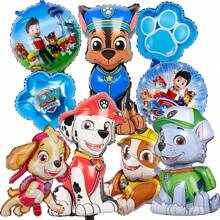 Paw Patrol Latex Balloon Foil Number Balloons Birthday Party Decorations, Happy Birthday Balloon Combination Perfect For Birthday Adult Gift Party Wall Decorative Balloon Set