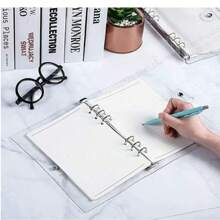 A5/A6/A7 Clear Binder Cover, 6 Holes Loose Leaf PVC Notebook Case, DIY Journal Diary Book