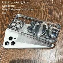 1 Stück elektrolysierte Handyhülle mit 4-Kanten-Erhabenes Design, Bildschirmschutz und süßem Katzen-Ständer, kompatibel mit kabellosem Laden für iPhone 16 Pro Max, P30, Nova 11, Honor Magic7, Redmi Note 14 Pro+ 5G, Galaxy S25 Ultra, Infinix Smart 8/Infinix Hot 40i/Tecno Spark 20/Tecno Spark 20C/Tecno Spark Go 2024, Moto G54