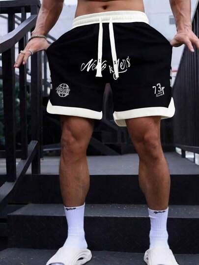 Summer New Men's Sports Men Shorts,Casual,Workout Shorts,Jersey,Boyfriend Style Printed,Gym Clothes Men,Drawstring Waistband,Basketball Shorts,Elasticity Lightweight Sweatpants Perfect For Basketball,Baseball,Workout, Running, Training,Fitness,Athletic,Outdoor