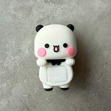 PVC 卡通伊尔布布嘟嘟人物可爱熊公仔手机装饰，卡哇伊熊猫迷你屏幕装饰，适合情人节、母亲节、毕业派对、毕业季、情侣礼物