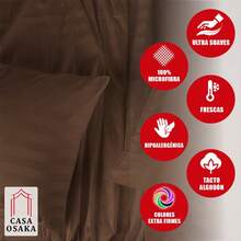 Sábanas de cajón con Resorte Ajustable, 1800 Hilos | Tacto Seda, Diseño Elegante con Rayas Grabadas | Suaves, Frescas y Duraderas, Perfectas para Climas Cálidos | Incluye 1 Sábana de Cajón | Ideal para Dormitorios de Lujo y Sueño Confortable. Disponible en Tallas King, Queen, Matrimonial e Individual - Albaricoque - Ver 6