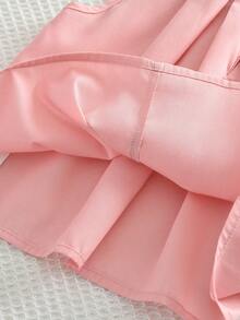 2 件套女童休闲条纹背心和裤子套装，夏季 - 粉色 - 查看 7