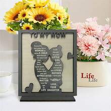 Mother's Day Wooden Centerpieces Table Decoration, Father's Day Table Topper Sign Wood Craft Center Piece Decor For Home Decor