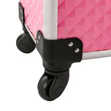 YUNRUX Professional Makeup Case Trolley Storage Case Wheels Cosmetic Case - Pink - View 7