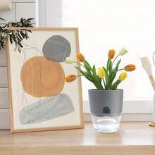 2pcs Self-Watering Plant Pots With Auto Irrigation String, Transparent Double-Layer Plastic Flower Pots For Indoor/Outdoor, Lightweight And Easy Maintenance, Self-Watering Planters - mix - View 5