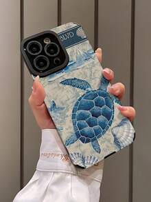 1个新款蓝色海龟、海星和海藻图案经典防摔软TPU手机壳，兼容和S17/S17 Air/S17 Pro/S17 Pro Max - 彩色 - 查看 3