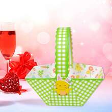 24pcs Easter Party Rabbit Egg Basket Wrapping Gift Boxes Cartoon Bunny Candy Box Basket Gift Wrap Storage Bag - Multicolor - View 5