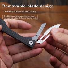 Carbon Fiber Utility Knife Multi-Function Portable Pocket EDC Cutting Fruit Carving Paper Tape Protective Oil