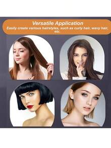 LIPETY Wireless Hair Straightening Comb, Cordless Hair Straightener Brush With Negative Ion Technology - Rapid Heating, Lightweight, 35WUSB-C Rechargeable, Anti-Scald, , Digital Display, 2000mAh Large Capacity Battery,For All Hair Types, Tool For Home, Travel And Holidays - Black - View 12