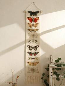 1件复古蝴蝶壁挂，波西米亚风装饰，花卉挂毯，自然主题，客厅/卧室墙面装饰 - 彩色 - 查看 8