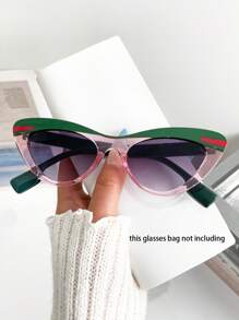 Modische, retro personalisierte kleine Rahmen Farbkontrast Katzenaugen Brille, unisex lässige Street Snap Hip-Hop Bühnenauftritt Paar Mode Brille für den Alltag, Party, Pool, Strand, Urlaub, boho dekorative Sonnenbrillen für Sommerurlaub, Outdoor, Reisen