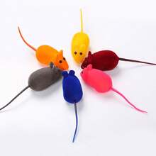 3 种随机颜色，猫爱好者和猫妈妈爱玩具老鼠乙烯基植绒小老鼠猫爱好者和猫妈妈爱玩具