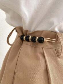 Waist Clip Brooch For Fixing And Preventing Exposure Of Low-Cut Dresses, As Well As Decorating Jackets, Cardigans, Sweaters. Includes Adjustable Aluminum Alloy Waist Clip And Brooch Set, With Modern Crystal And Butterfly Decor. Suitable For Home Use In Various Adjustable Alloy Waist Belts, 3 Sizes, Fashion Accessory, Safe And Comfortable. Decorated With Pearls And Crystals, Fashionable Waist-Cinching Brooch, Suitable For Daily Life, Prevent Exposure Collar Pin, Wool Sweater Collar Accessory, Shawl Clip For Women