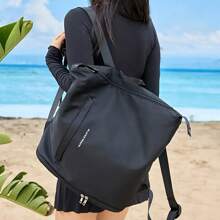 Fashion Fitness Backpack With Wet & Dry Separation, Women Large Capacity Waterproof Swimming Bag For Beach