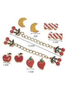 10 قطع من الزخارف الملونة للأحذية، زخارف أنثوية للأحذية مع الحلوى والموز والكرز والتفاح والفراولة للنساء، زخارف لأحذية الكلوج المزهرة، مجوهرات زخرفية جميلة لهدايا الحفلات وأعياد الميلاد