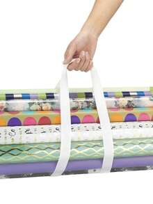 1pc Transparent Plastic Storage Bag, White/Black, Waterproof Clear, Packaging Paper Storage, Cylindrical Storage Bag, Suitable For Packaging Paper, Small Plush Toys, Baby Room Storage Items - Storage Bag - View 5