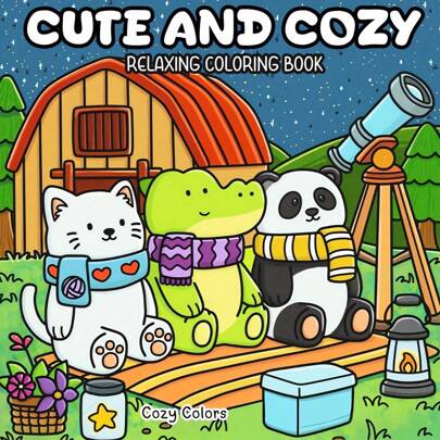 نسخة واحدة من إصدار فاخر مكون من 22 صفحة ، مقاس 8.07x8.07 بوصة، كتاب تلوين لطيف وأنيق، متعدد الألوان ، ورق مسمك ،نشاط استرخاء ، هدية مثالية لعيد الحب ، عيد الميلاد ، الهالوين ، عيد الأم ، رجوع إلى المدرسة ، لوازم مدرسية