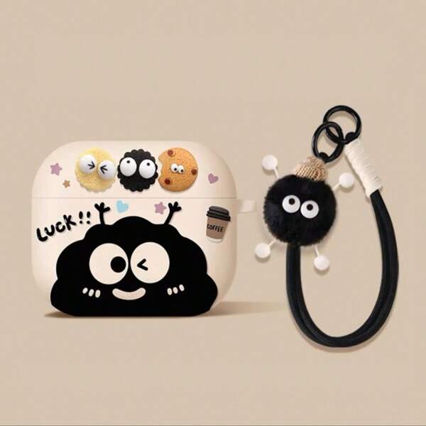 Anime Bluetooth Earphone Protective Case Compatible With Airpods 4 Pro Wireless Earphones, Includes Lanyard, Fits AirPods 4 Generation