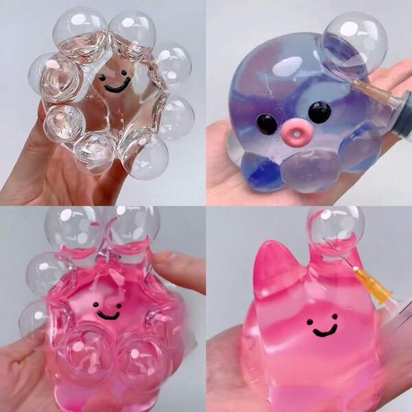 1/2/4/5Pcs Homemade Bubble Extrusion Toys, Super Sticky Slow Rebound Stress Balls, Squeeze Toy, Fidget Toys, Taba Squishy, Summer Refreshing Play Toys, Party Treats, Stress Relief Toys, Gift Box Stuffing, Birthday Gifts( Without )