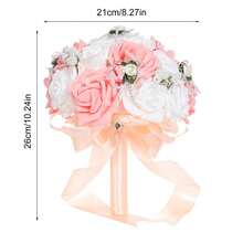 Wedding Bouquet Artificial Bridal Flower Bouquets Wedding Photo Booth Props Wedding Decorations - pink 1pc - View 6