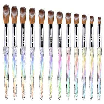 Acrylic Nail Brush, Acrylic Nail Brush, Ombre Professional Nail Brush, Suitable For Acrylic Powder And Acrylic Nail Brush, DIY Nail Salon