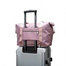 Travel Large Capacity Storage Bag, Zipper Portable Sports Bag, Multi-Functional Fitness Handbag - 黑色 - 查看 3