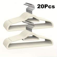 100/60/20/10/5/1 Packung rutschfeste Samt-Kleiderbügel | Organisieren Sie Ihren Kleiderschrank mühelos mit platzsparenden Lösungen | Strapazierfähige und stilvolle Kunststoffbügel perfekt für Schlafzimmer, Badezimmer, Büro, Wohnheim und Zuhause | Ideal für Feiertage, Weihnachten, Thanksgiving, Neujahr und Valentinstag | Maximieren Sie Ihren Kleiderschrankplatz mit eleganten und funktionalen Organizers