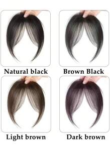 Synthetic Fake Air Bangs Natural Forehead Fake Fringe Hair Bang Wig Short Invisible Clip In Hair Extensions Hairpieces For Women