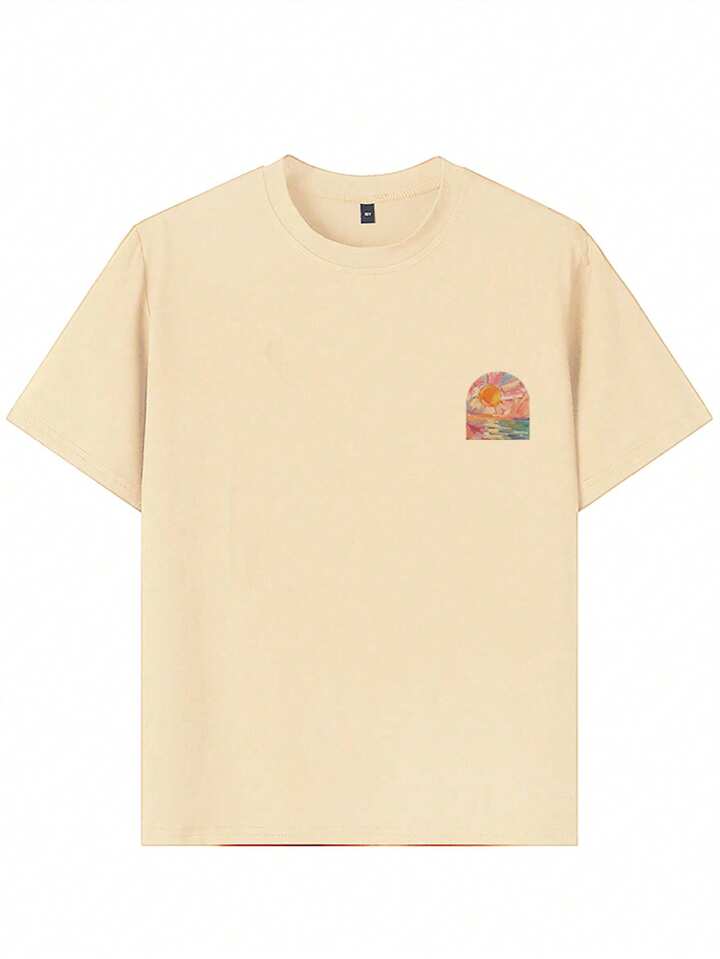 1pc Girls Graphic Print Short Sleeve T-Shirt, Comfortable & Stylish Young Tween Girl Casual Tops, Perfect For Summer Fun