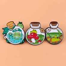 3pcs/Set Cute Funny Enamel Pin Lapel Pins Badges On Backpack Women's Brooch Clothes Gift Jewelry Fashion Accessories