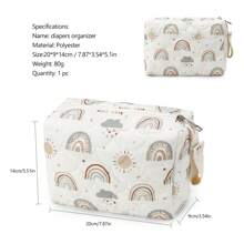 Bolsa organizadora de pañales con estampado estilo coreano INS para artículos de cuidado del bebé, pañales, toallitas, bolsillo colgante portátil para almacenamiento