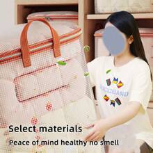 1pc Lightweight Mesh Breathable Garment Storage Bag, Simple Style PVC Material Moving Organizer Bag, Wardrobe Storage Bag, Large Capacity Storage Bag, Waterproof Moisture-Proof Storage Bag, Foldable With Reinforced Handle, Suitable For Home Use