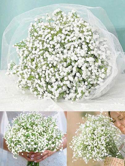 40pcs/20pcs Artificial Flowers Baby Breath Flower Fake Gypsophila, Roose Gypsophila Artificial Flowers Gypsophila Plants Gypsophila Flowers Gypsophila Artificial Bouquet Gypsophila Artificial Flowers For Wedding Bridal Bouquets Home Crafts Decoration, For Wedding Party Home Decoration Floral Bouquets DIY Accessories, Valentine Day, Gift Gifts Birthday Graduation, Mother's Day Gifts For Mom Grandma Stepmom Wife