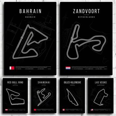 1pc/3PCS Wall Arts Posters Modern Black And White 2025 Formula Wall Art Posters Aesthetics Racing Pictures Canvas Painting Track Wall Art Home Decoration Printing Room, Suitable For Residential And Dormitory Walls, Living Rooms And Bars Decoration, Dining Rooms Or Bathrooms, Room Decoration, Frameless High-Quality, Indoor/Outdoor Canvas Art, Without Frame/With Frame